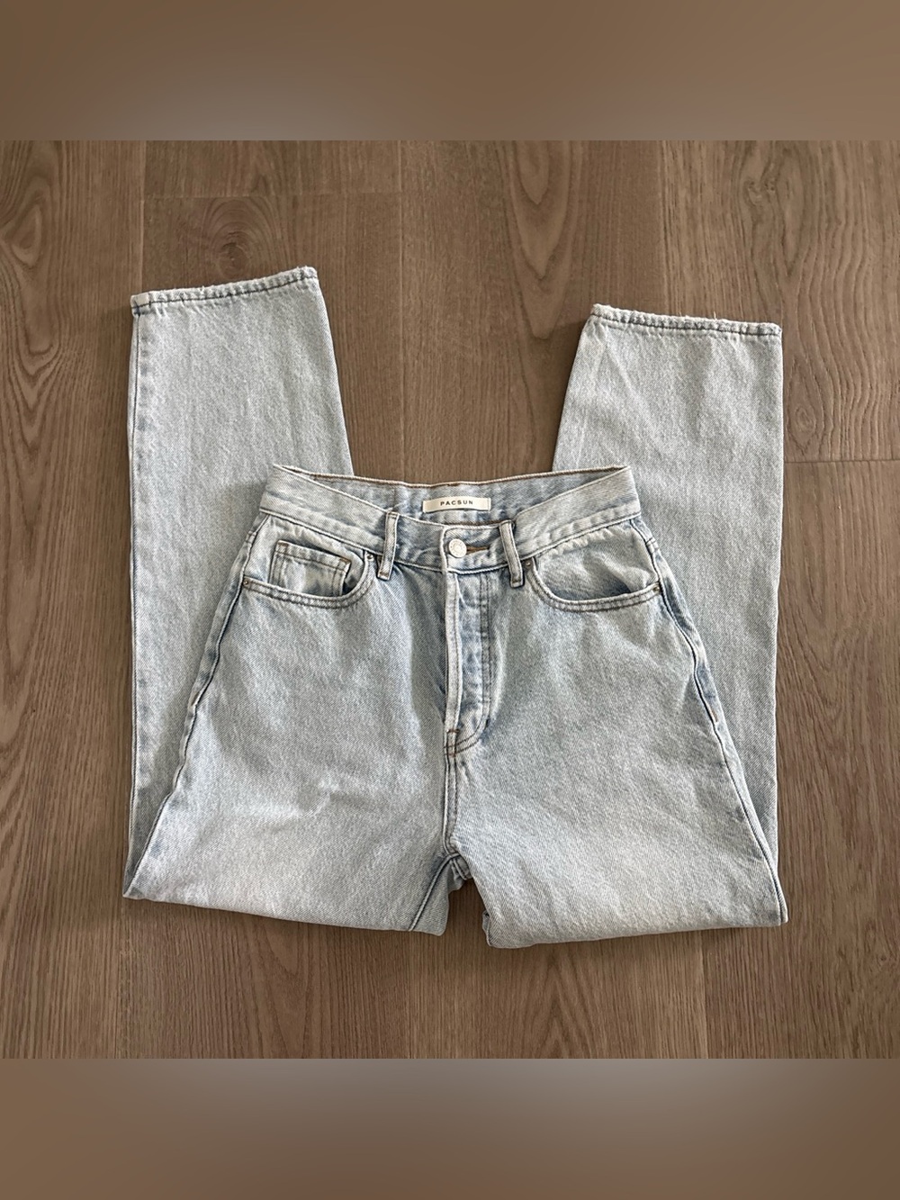 Pacsun high rise straight light wash jeans size 24